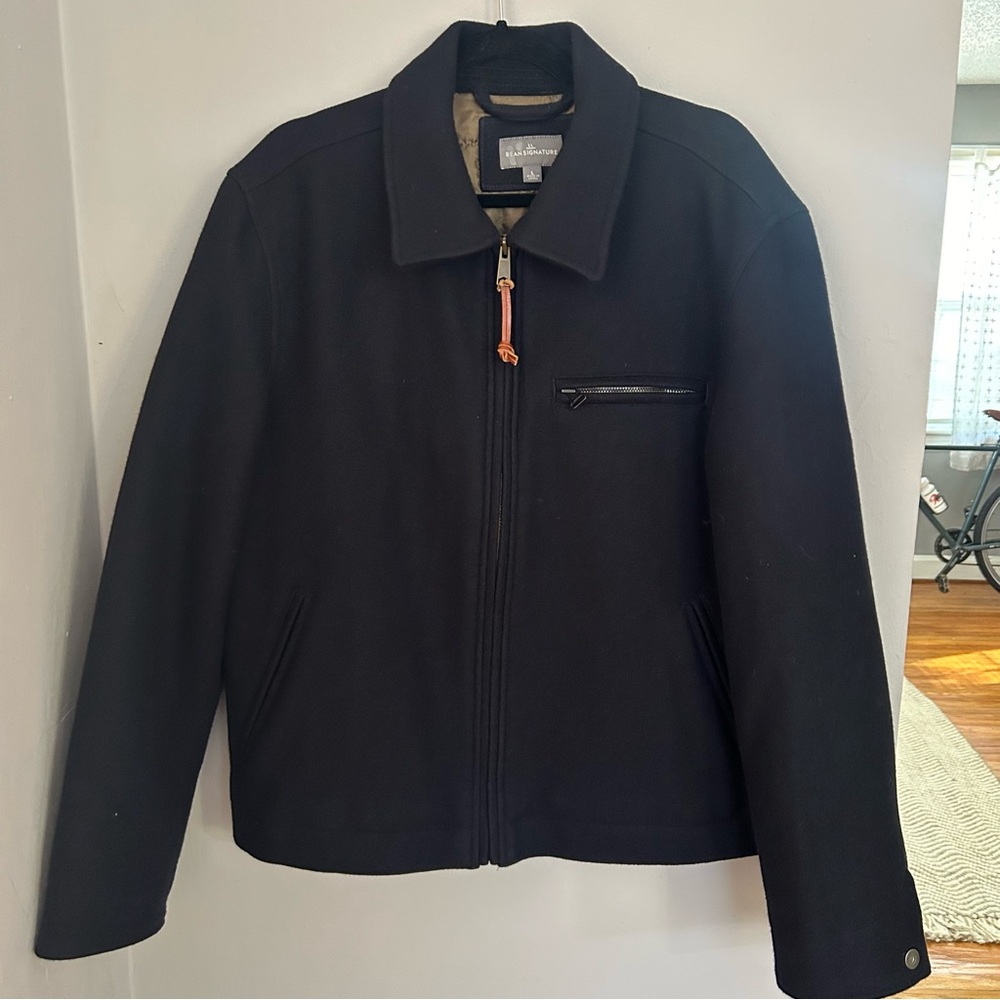 LL Bean Signature Men's Wool Jacket - Navy Blue (L) NWOT